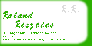 roland risztics business card